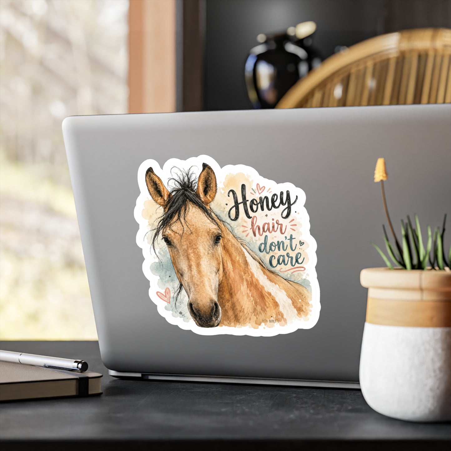 "Honey Hair Don't Care" vinyl sticker