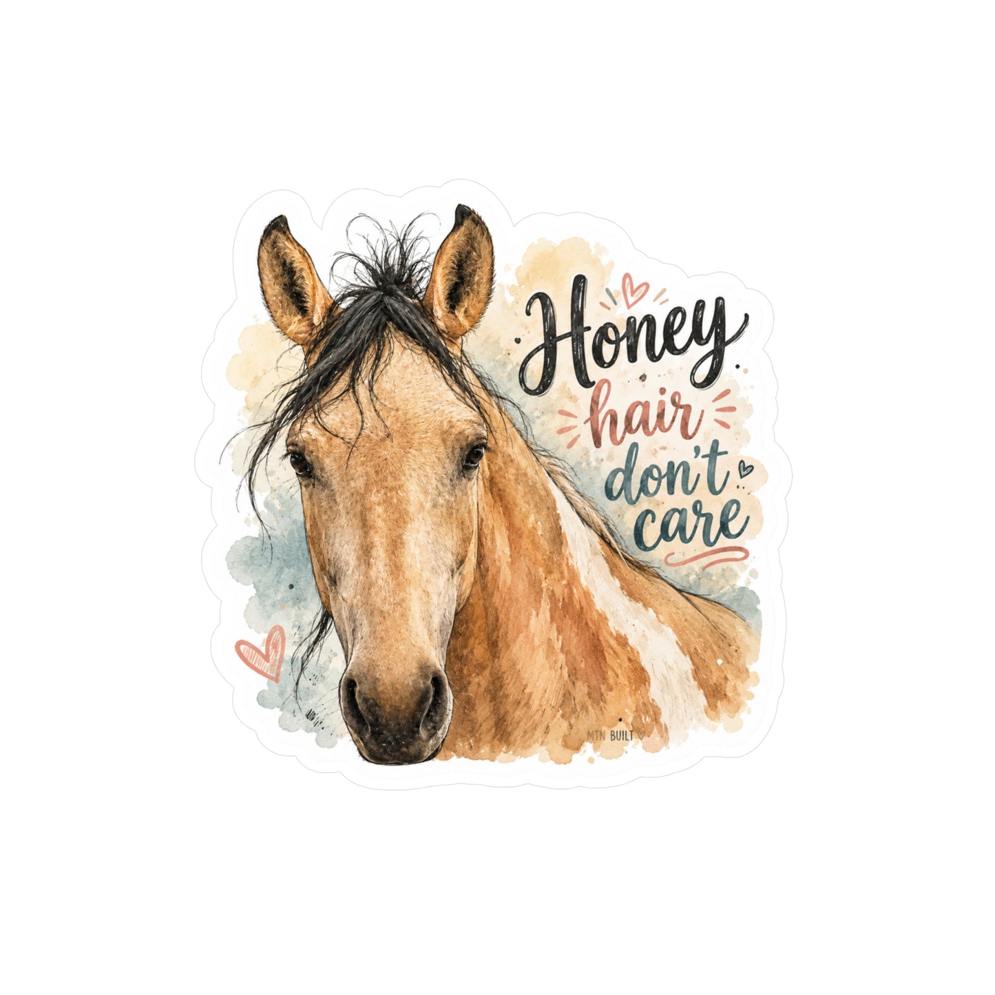 "Honey Hair Don't Care" vinyl sticker