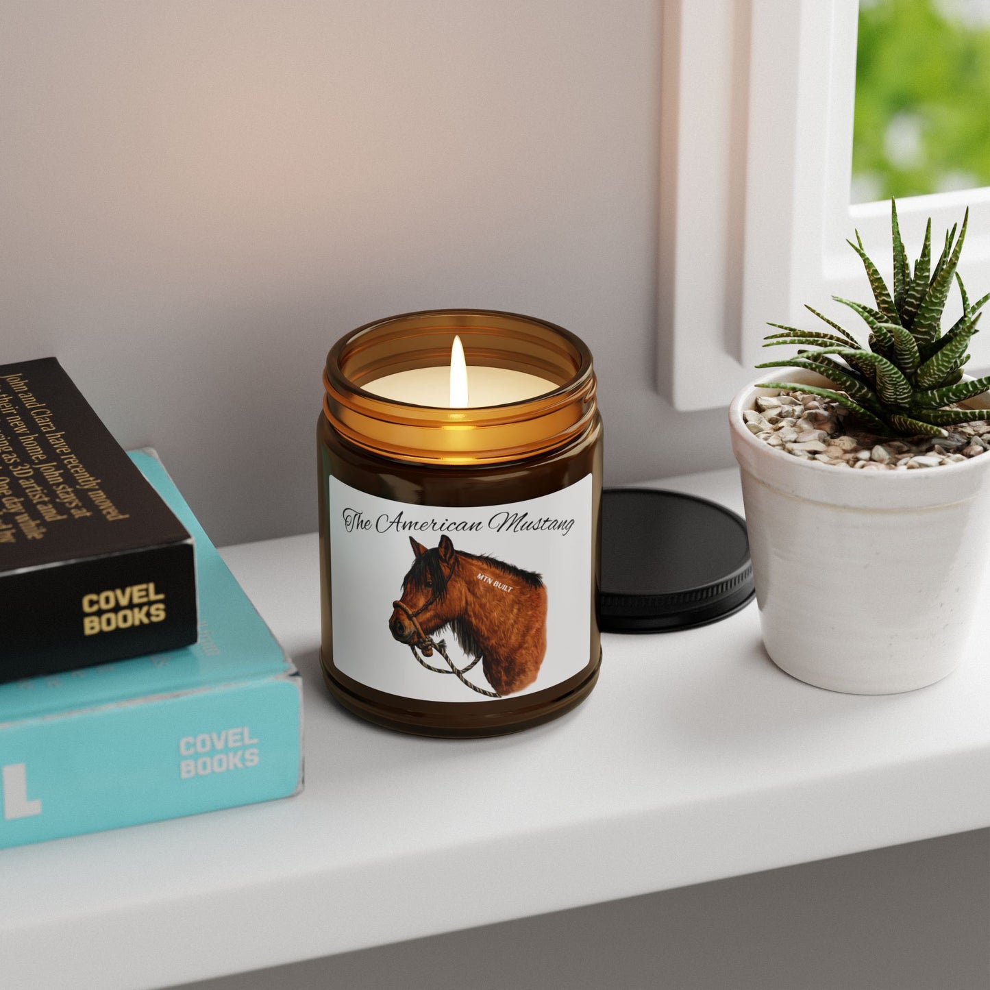 American Mustang Candle | Amber Jar Soy Candle