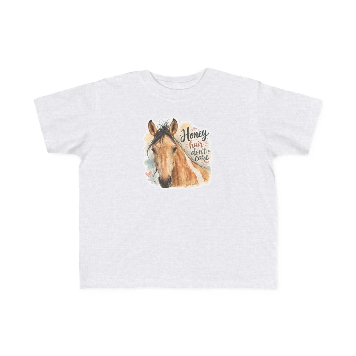 "Honey Hair Don't Care" Toddler Horse Tee