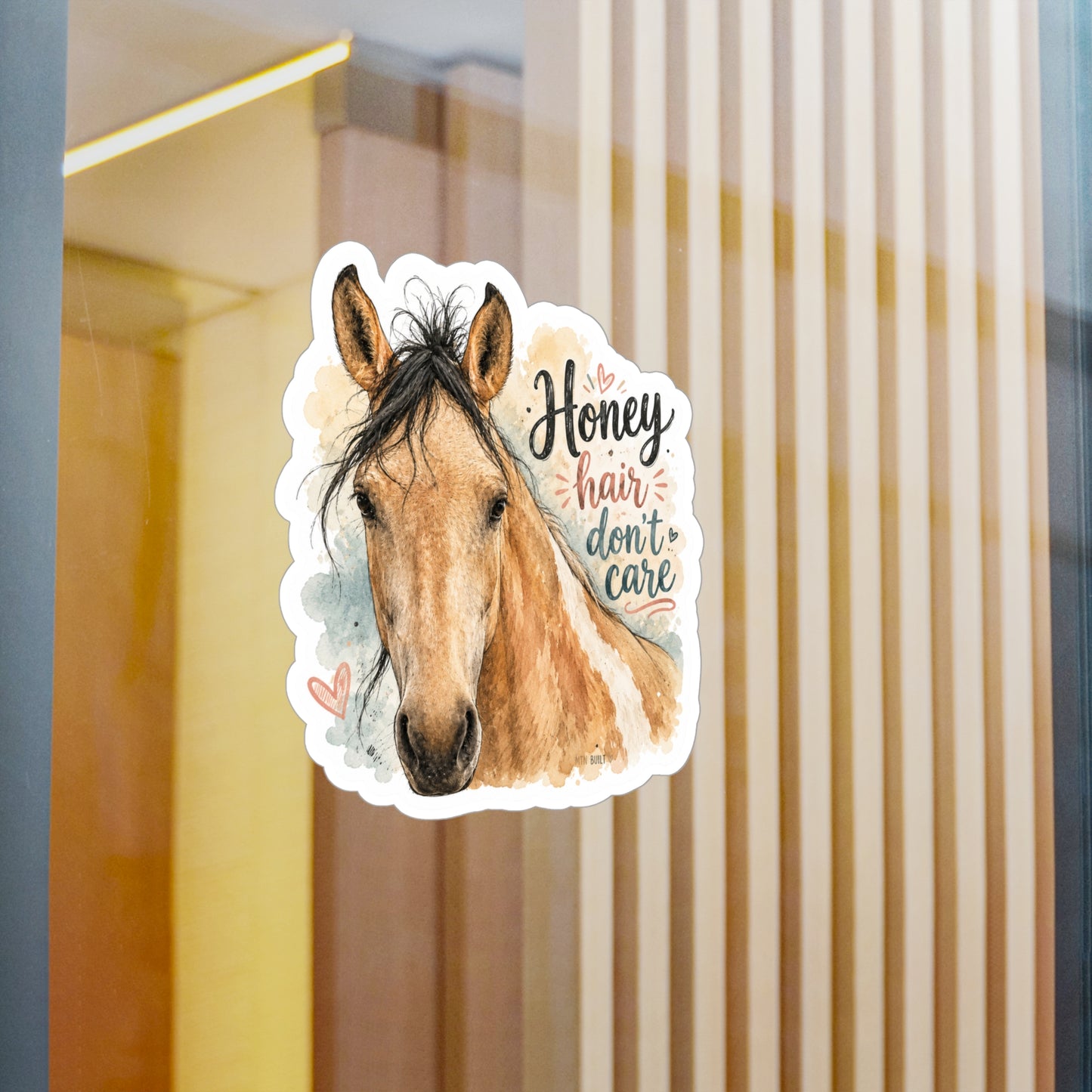 "Honey Hair Don't Care" vinyl sticker