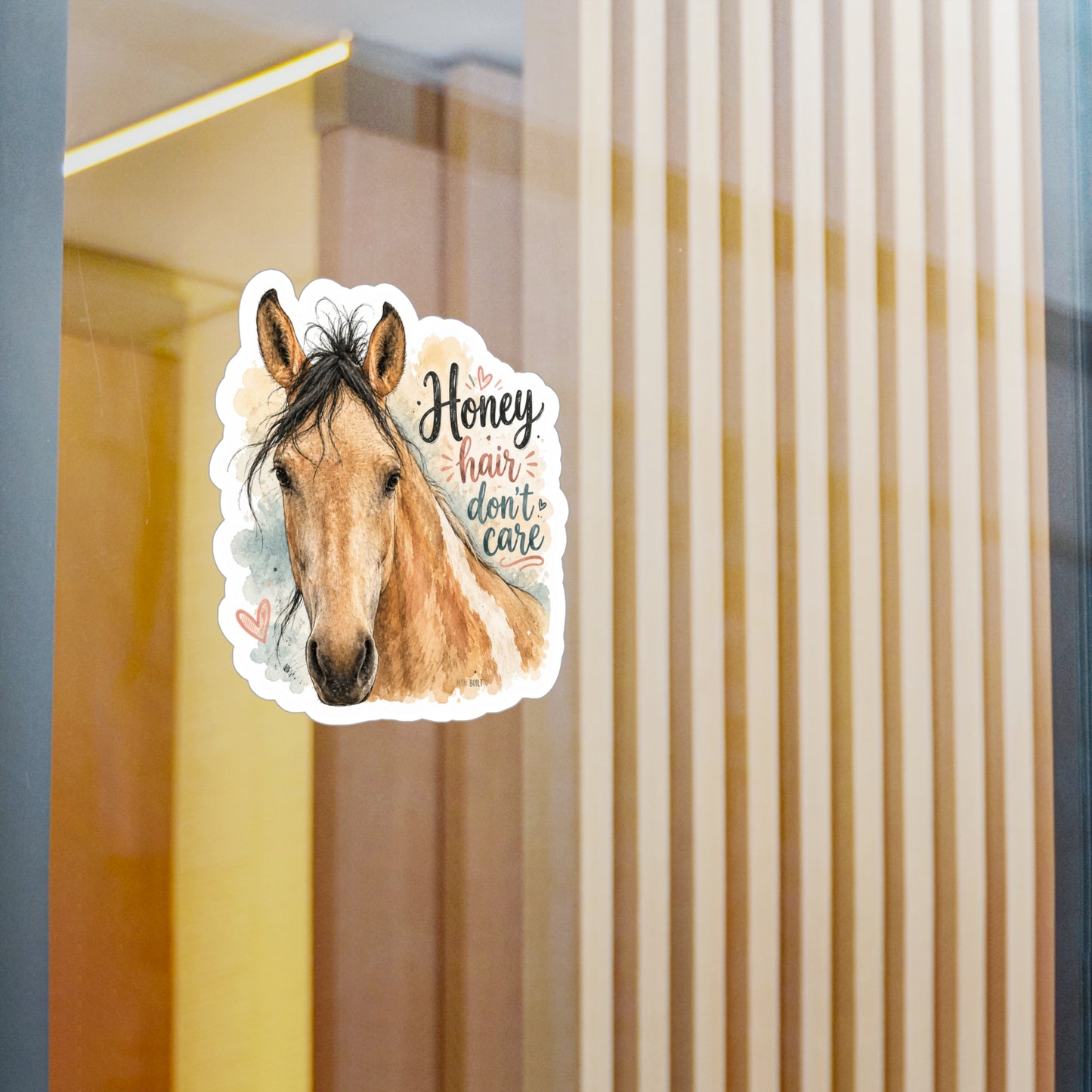 "Honey Hair Don't Care" vinyl sticker