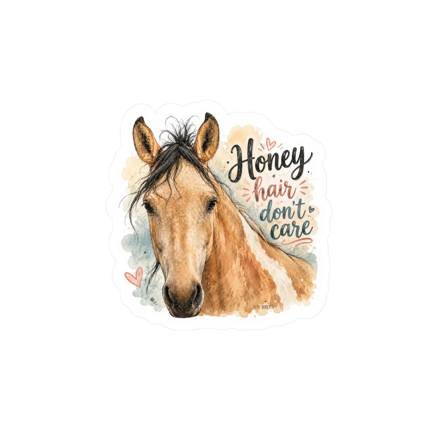 "Honey Hair Don't Care" vinyl sticker