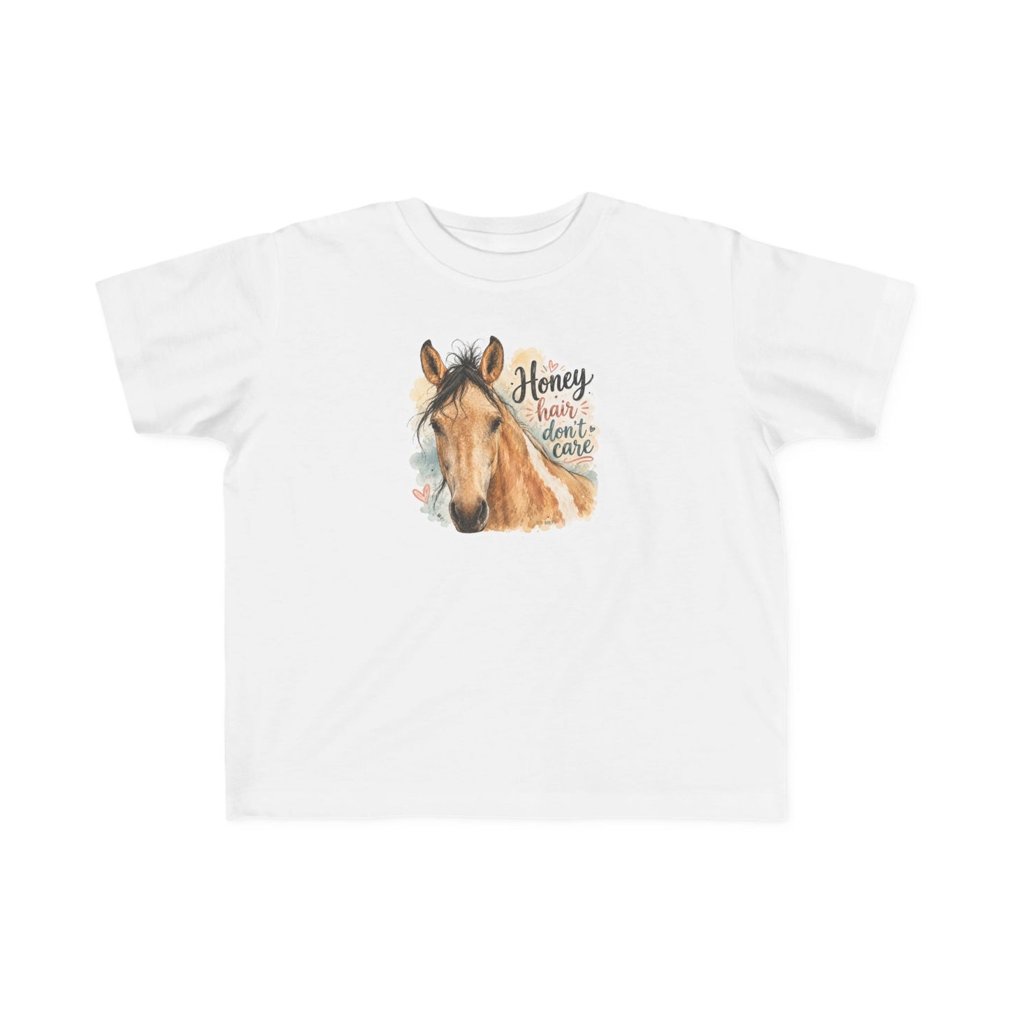 "Honey Hair Don't Care" Toddler Horse Tee