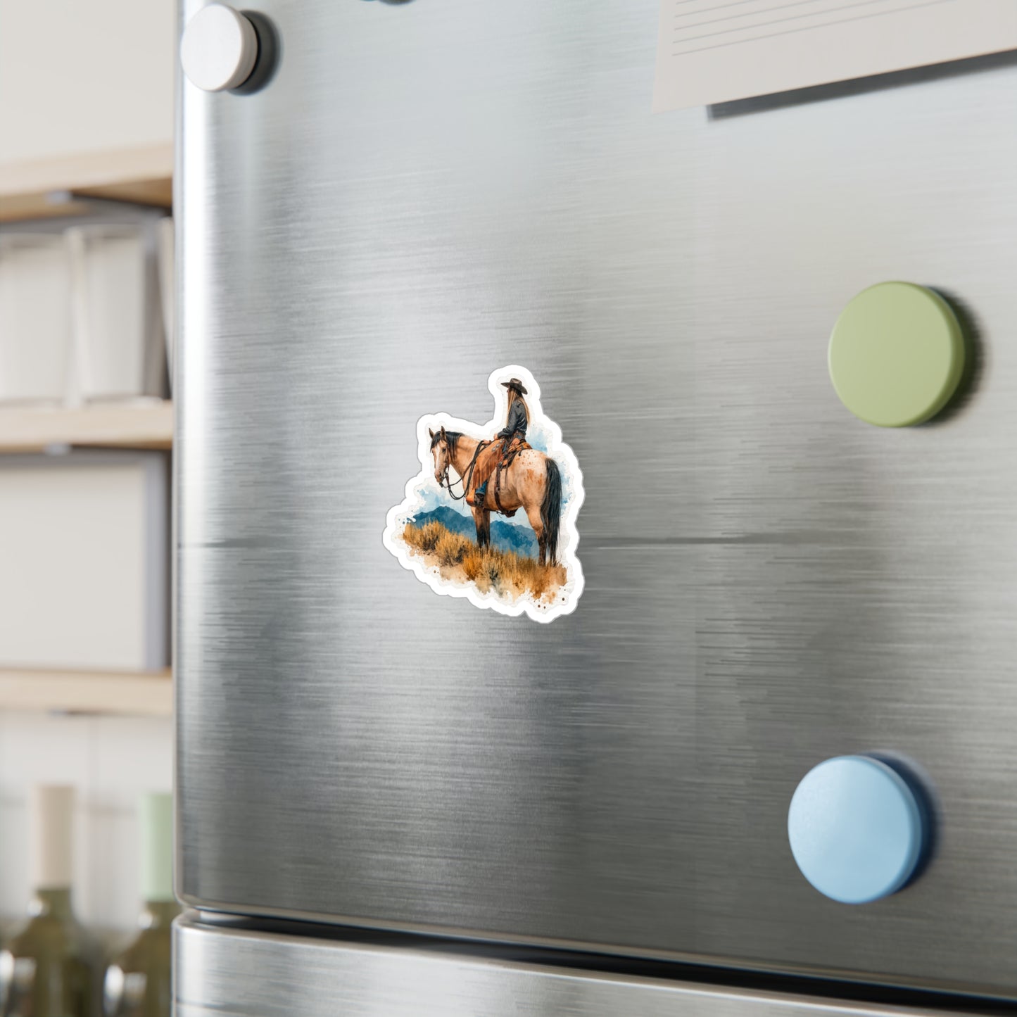 "Taz" Appaloosa Cowgirl Kiss-Cut Vinyl Sticker — Western Ranch Decal