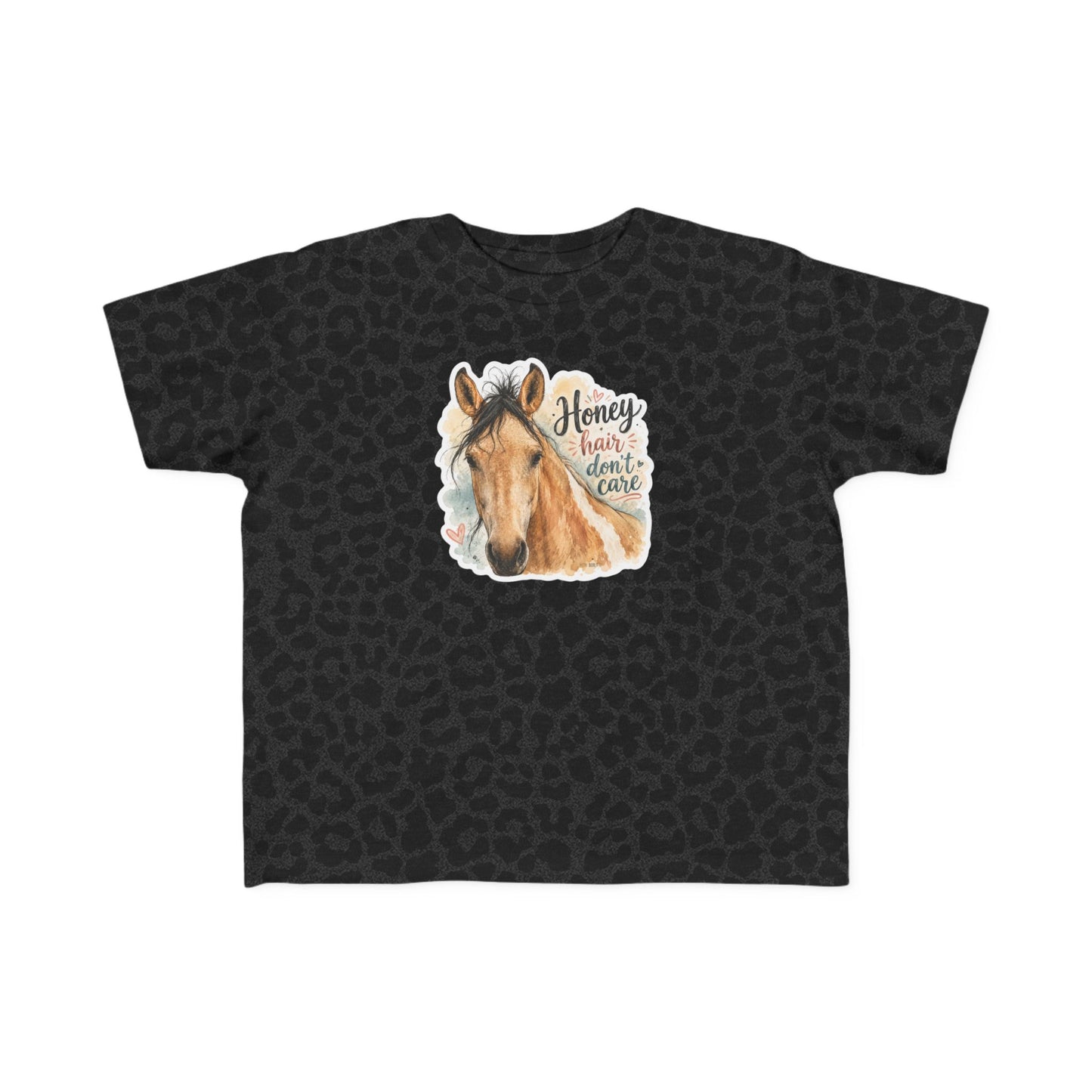 "Honey Hair Don't Care" Toddler Horse Tee