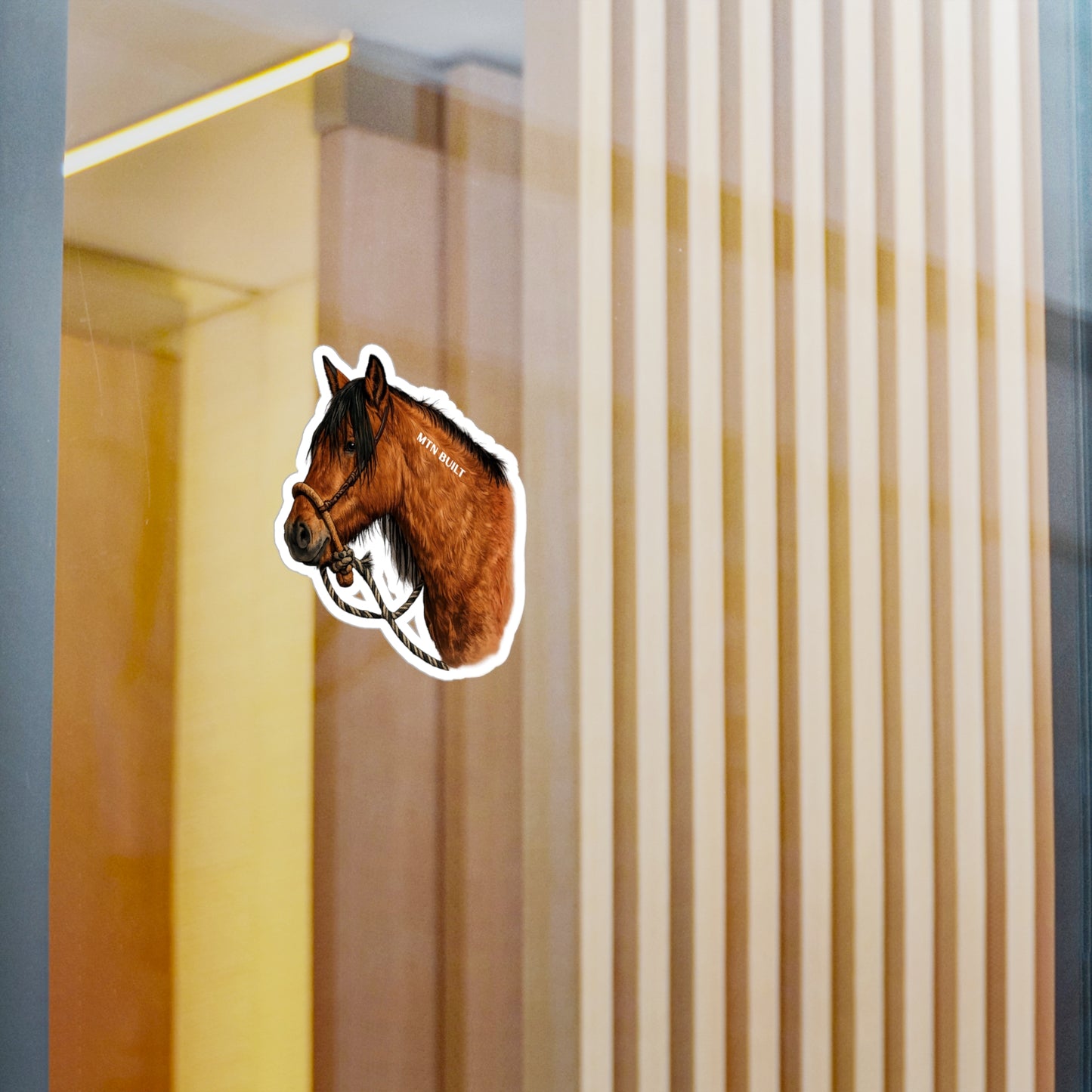 MTN BUILT Mustang Horse Kiss-Cut Vinyl Decal | Horse Sticker