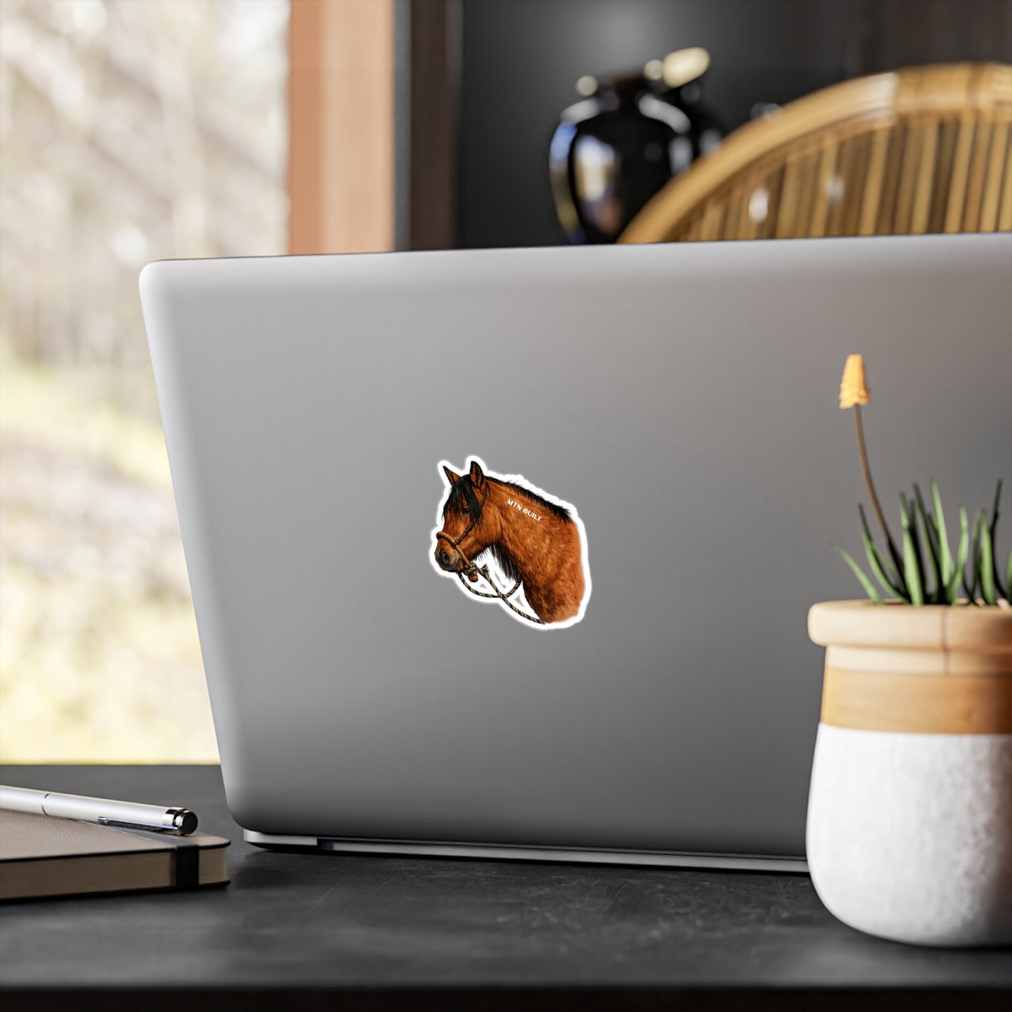 MTN BUILT Mustang Horse Kiss-Cut Vinyl Decal | Horse Sticker