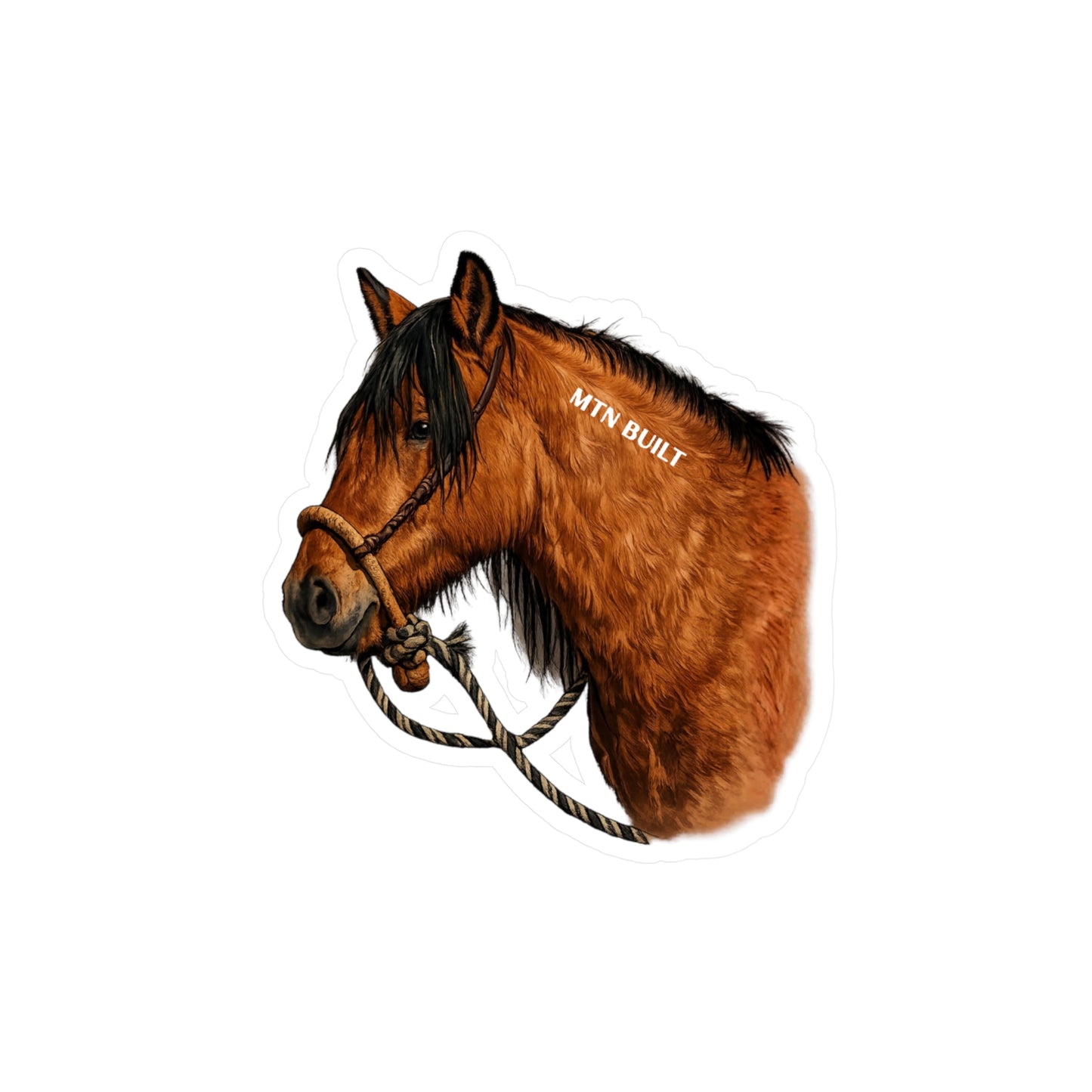 MTN BUILT Mustang Horse Kiss-Cut Vinyl Decal | Horse Sticker