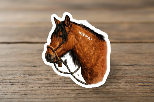 MTN BUILT Mustang Horse Kiss-Cut Vinyl Decal | Horse Sticker