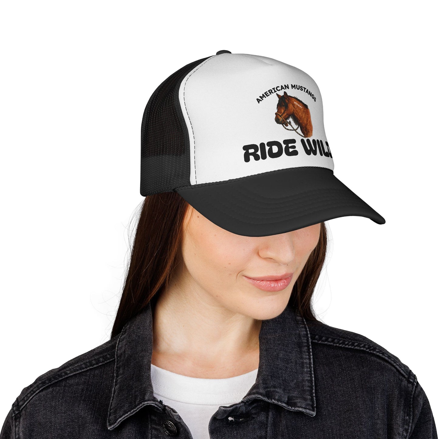 "Ride Wild" Trucker Cap — American Mustang Horse Hat
