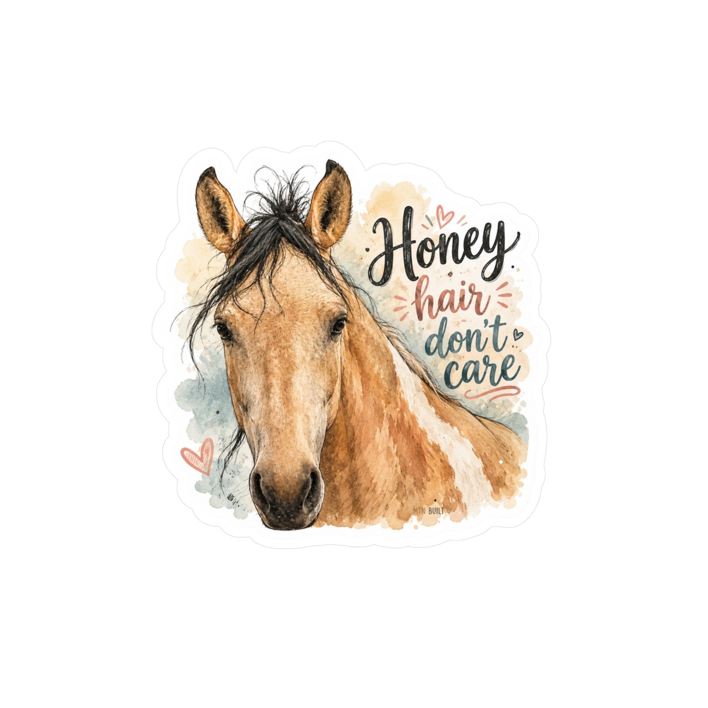 "Honey Hair Don't Care" vinyl sticker