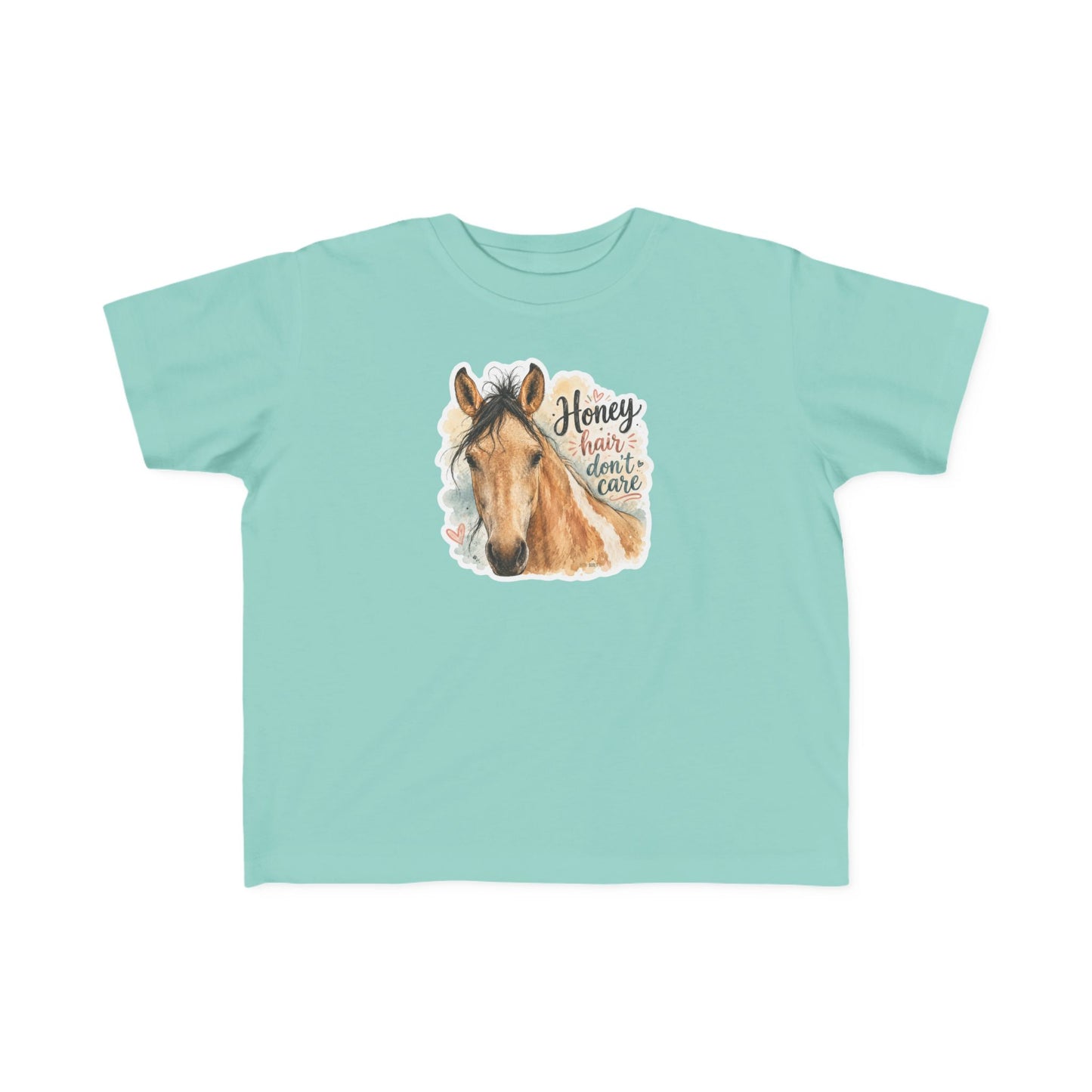 "Honey Hair Don't Care" Toddler Horse Tee