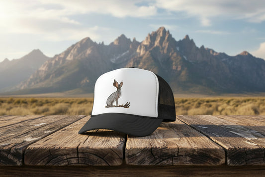 Lucky Shed Hat | Jackalope Shed Antler Illustration Mesh Hat