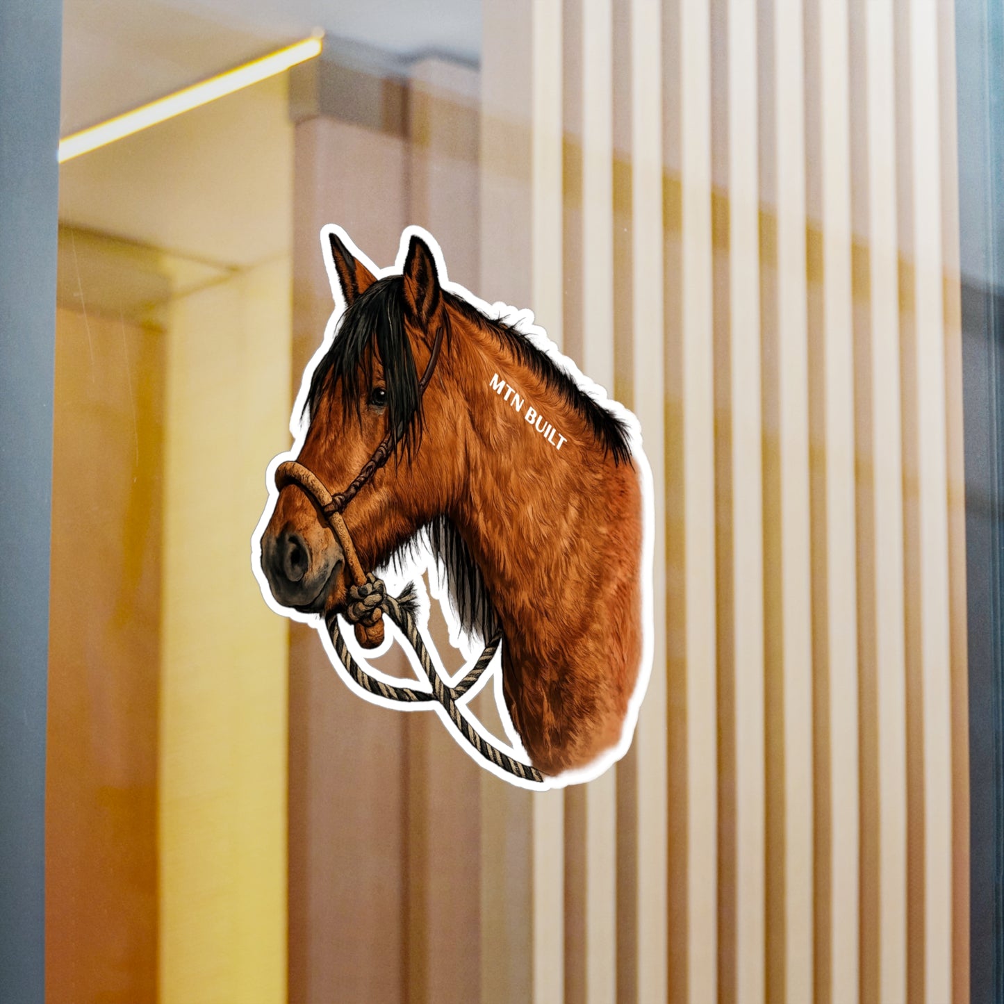 MTN BUILT Mustang Horse Kiss-Cut Vinyl Decal | Horse Sticker
