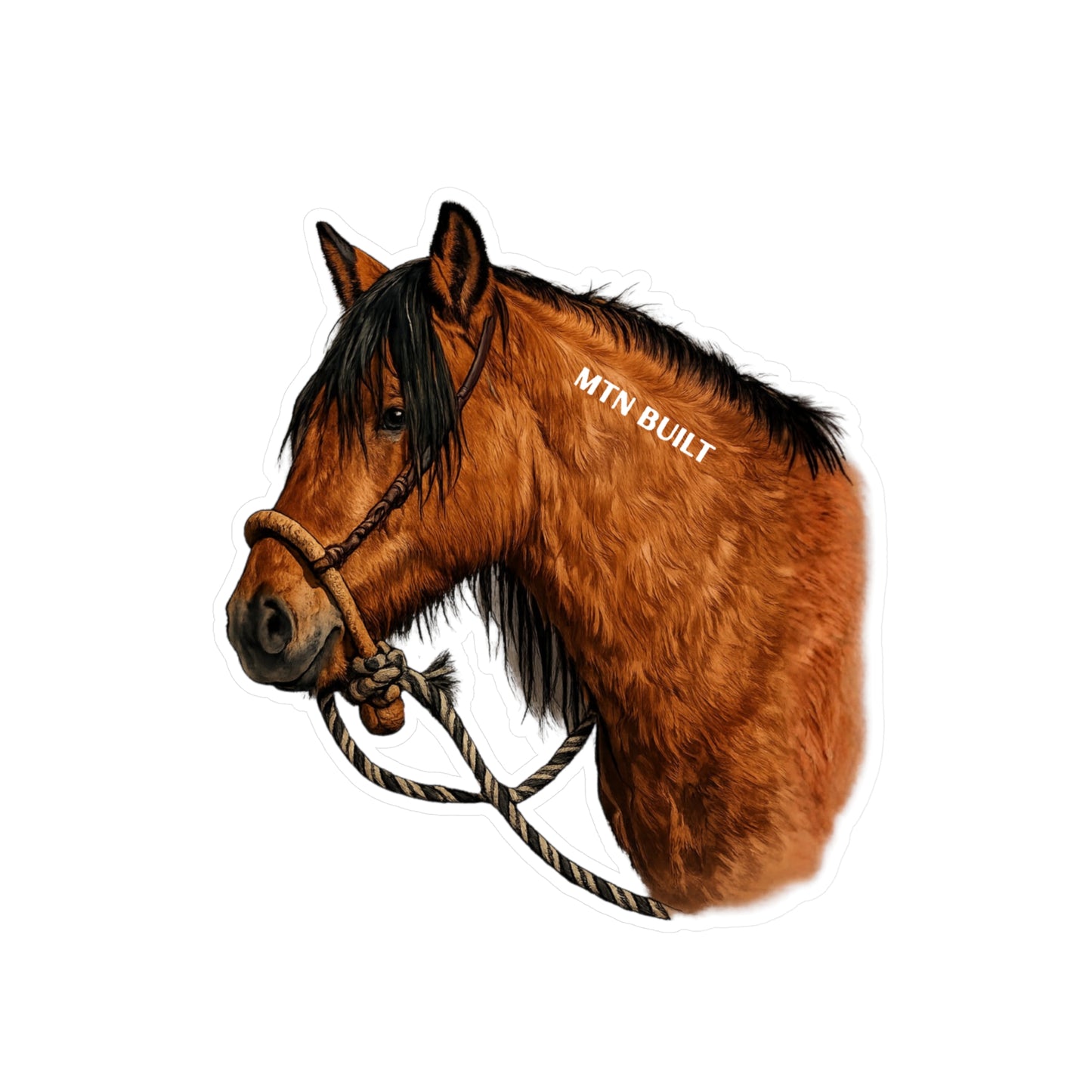MTN BUILT Mustang Horse Kiss-Cut Vinyl Decal | Horse Sticker