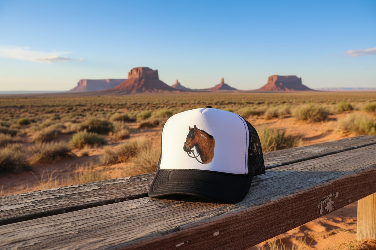 Mustang Horse Trucker Cap | Equestrian Western Mesh Hat