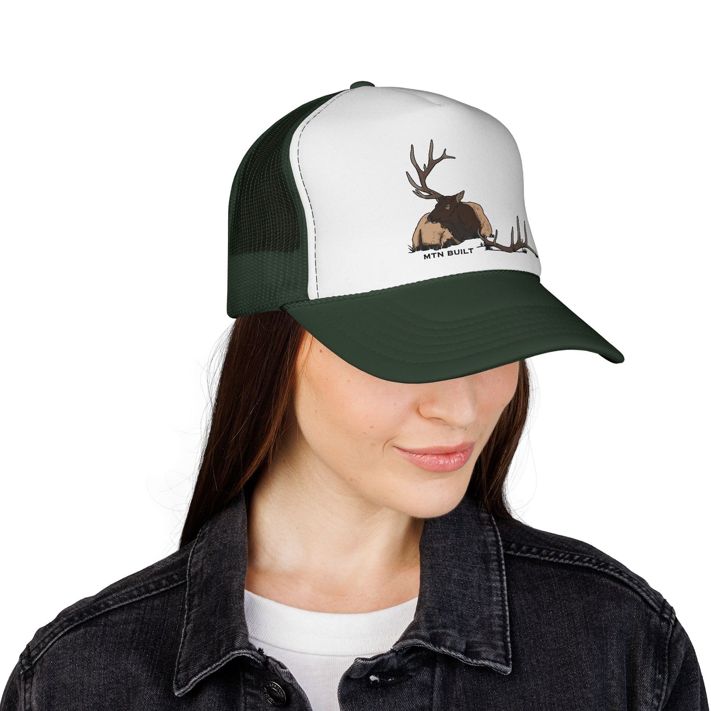 "The Dream" Elk Shed Antler Sketch Trucker Cap | Wildlife Hunting Hat