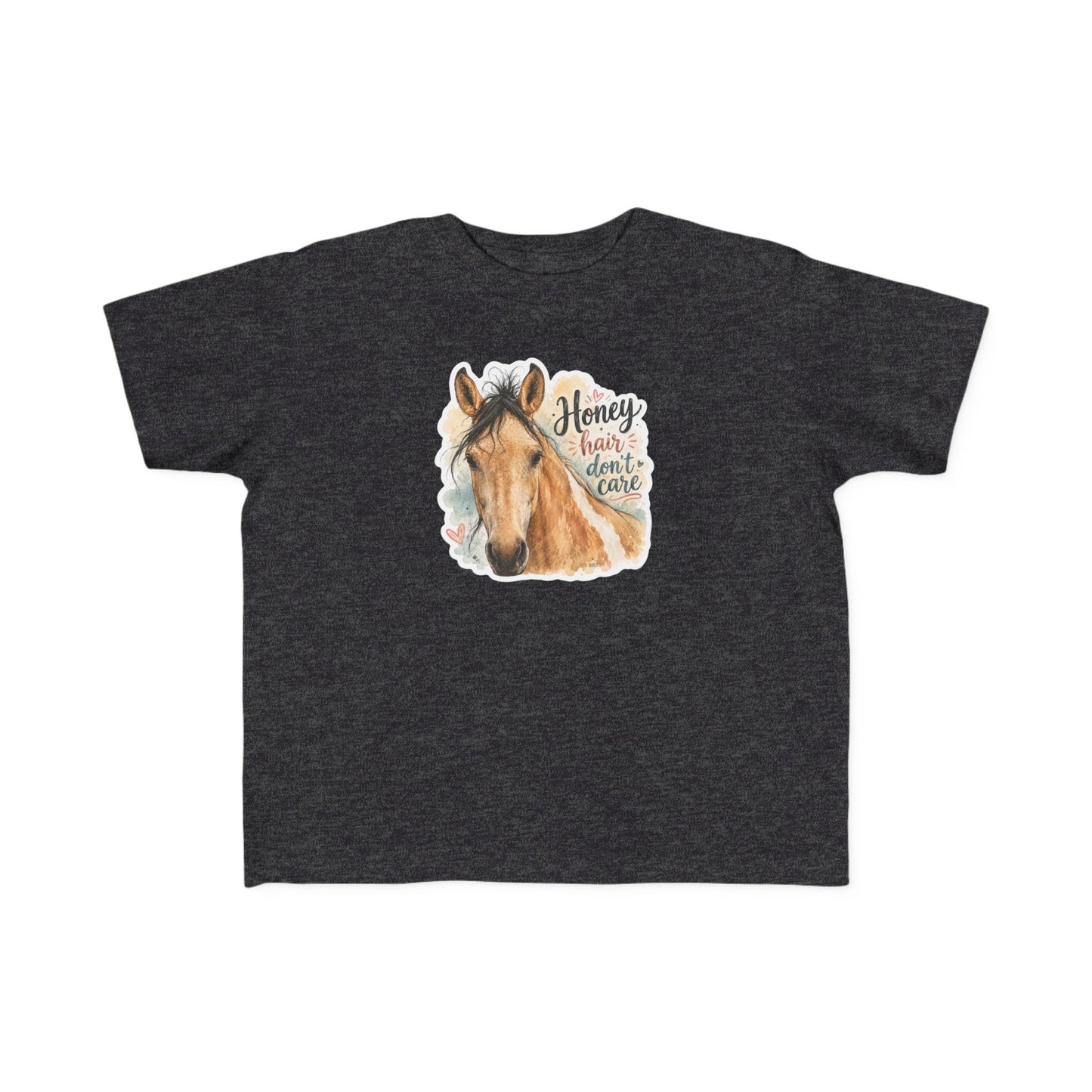 "Honey Hair Don't Care" Toddler Horse Tee
