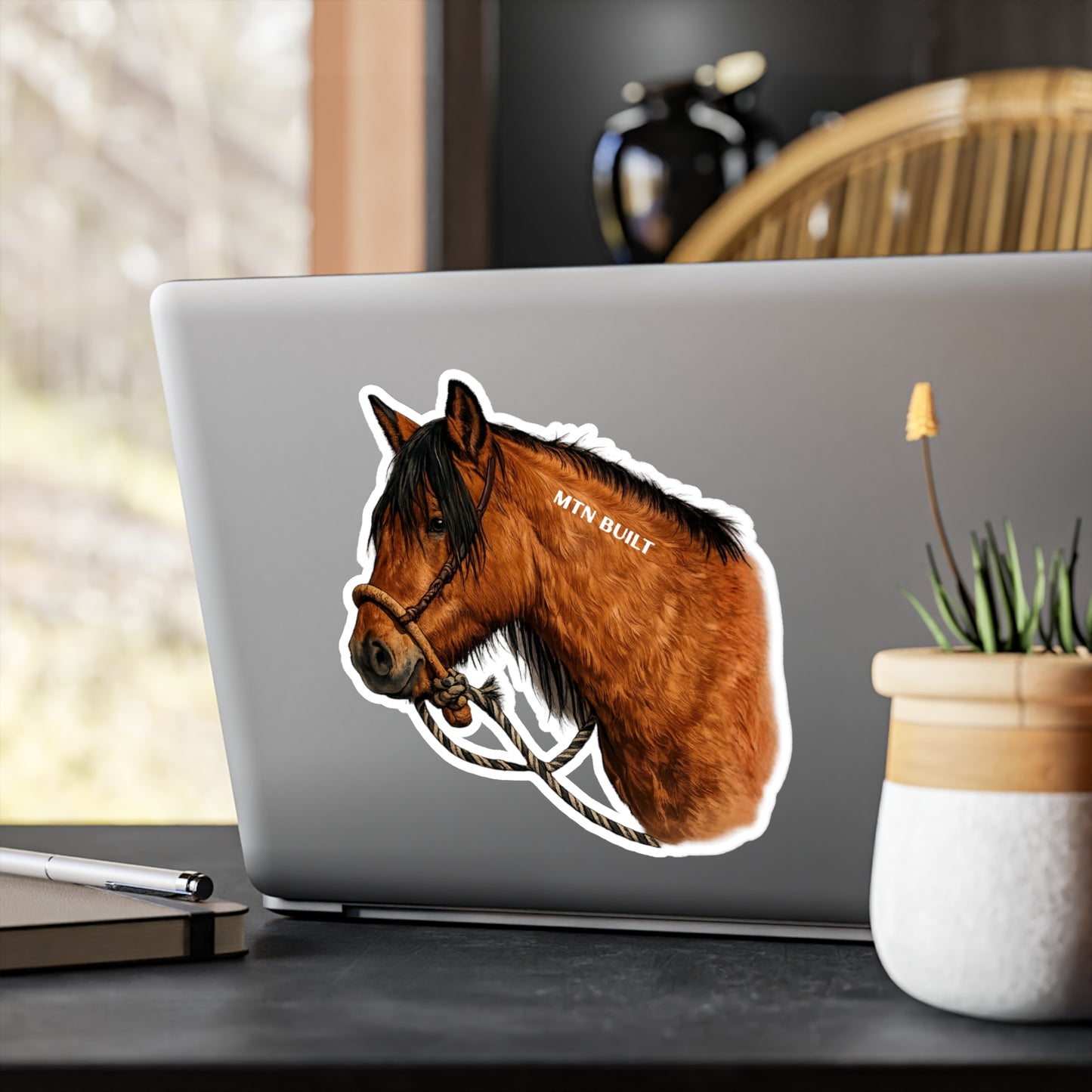 MTN BUILT Mustang Horse Kiss-Cut Vinyl Decal | Horse Sticker