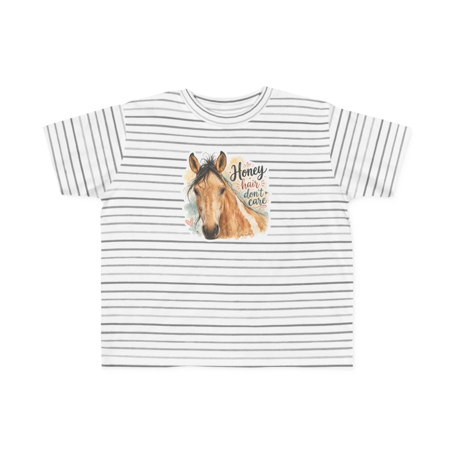 "Honey Hair Don't Care" Toddler Horse Tee