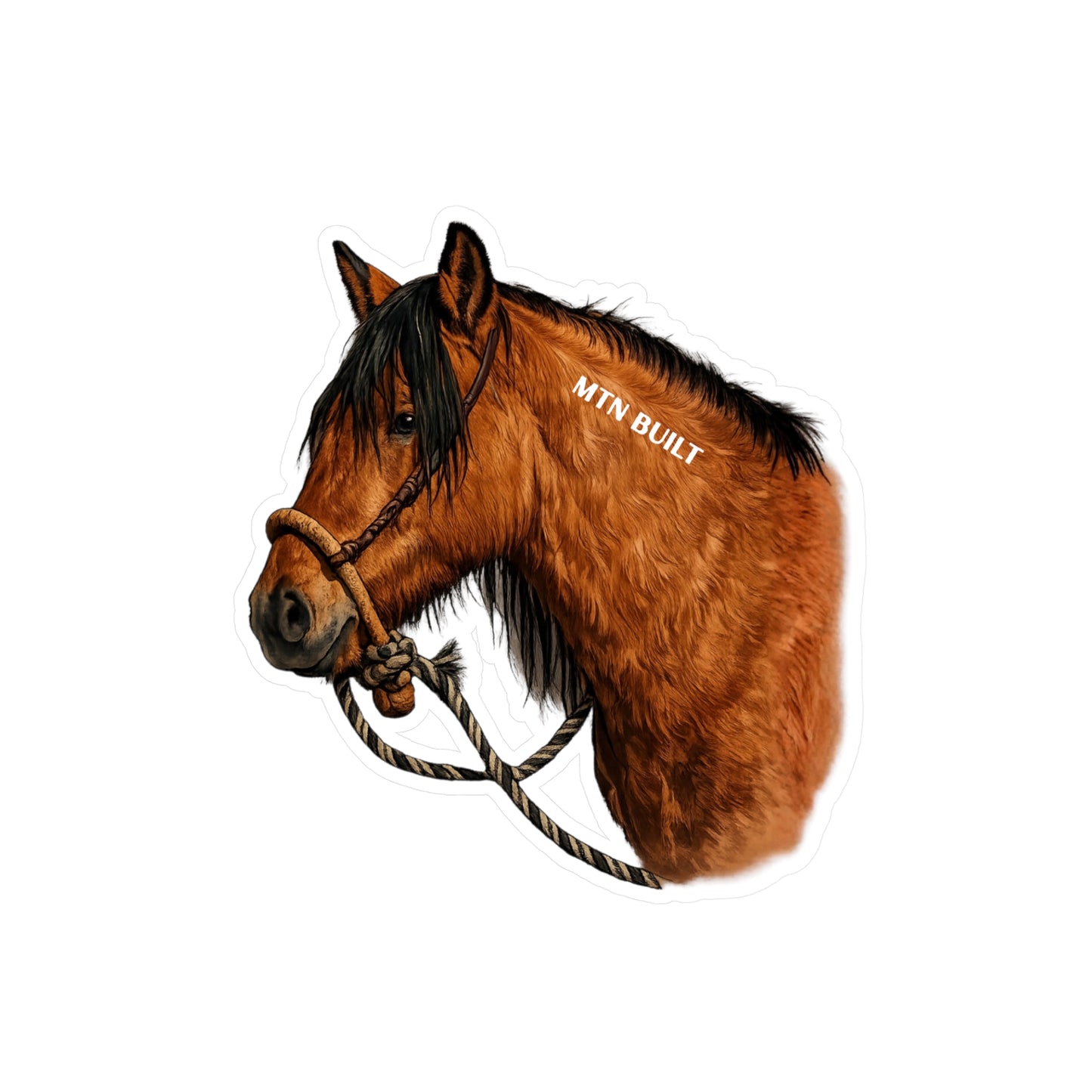 MTN BUILT Mustang Horse Kiss-Cut Vinyl Decal | Horse Sticker