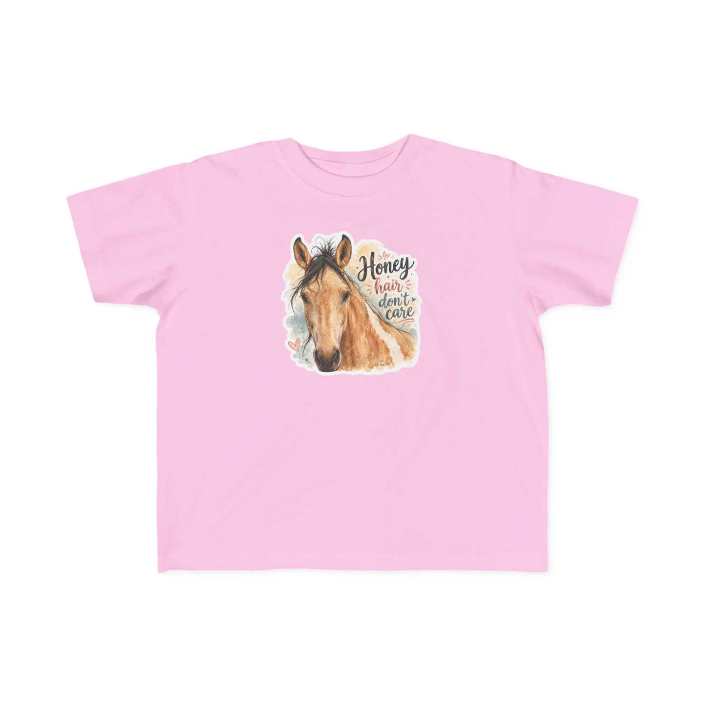 "Honey Hair Don't Care" Toddler Horse Tee