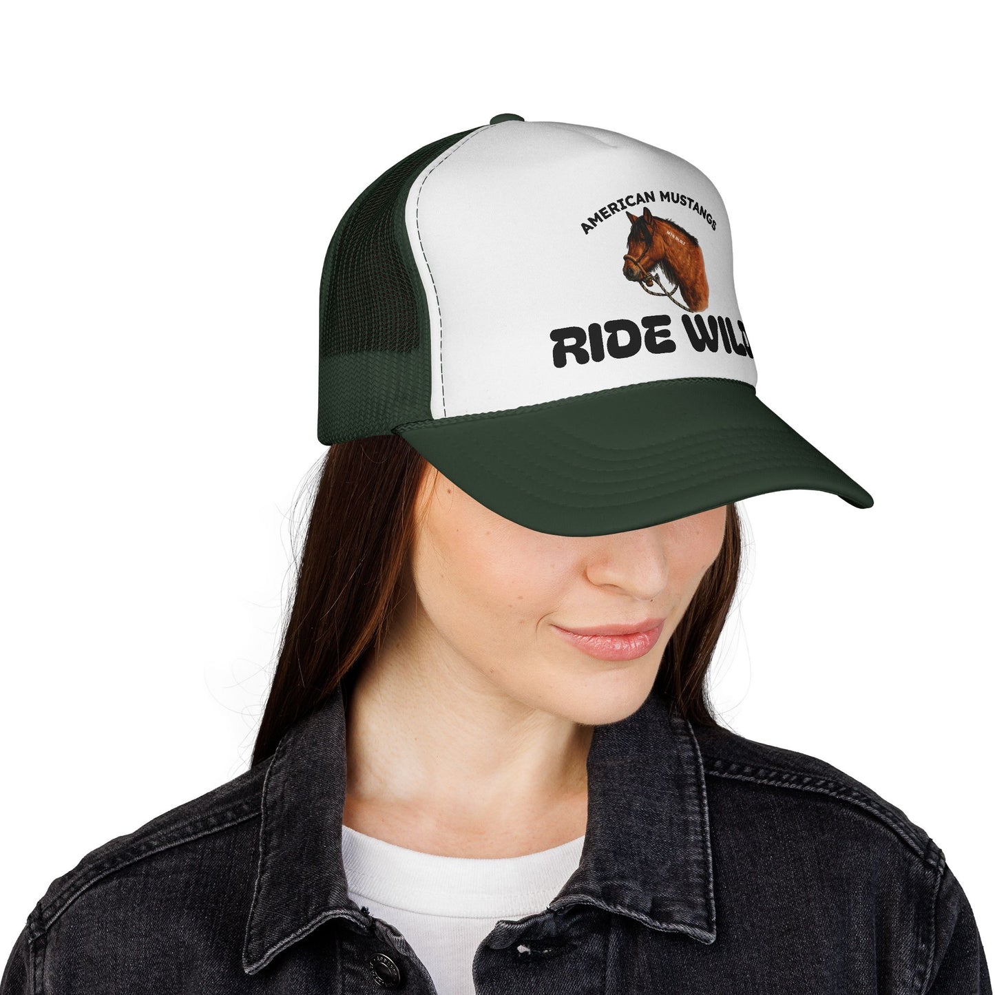 "Ride Wild" Trucker Cap — American Mustang Horse Hat