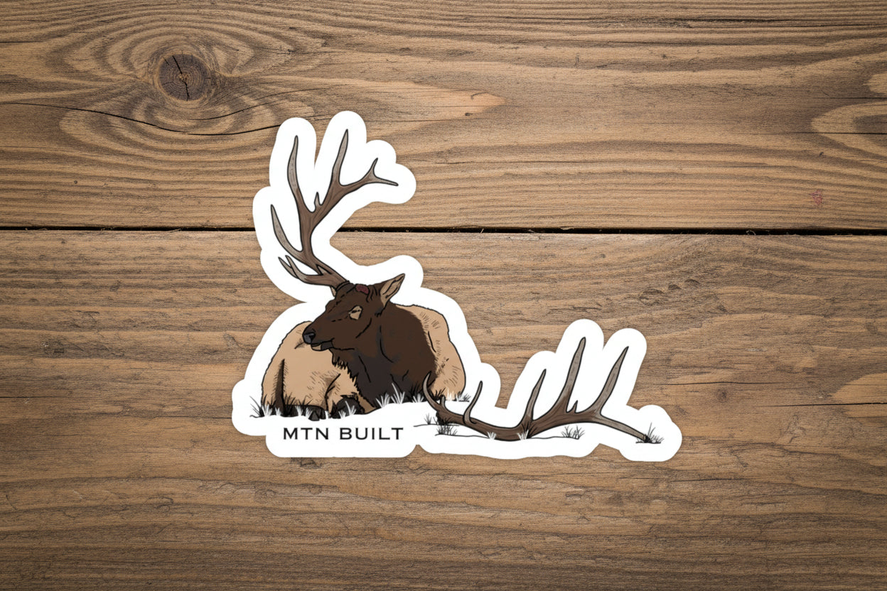 Bull Elk Shed Vinyl Decal | MTN BUILT sticker