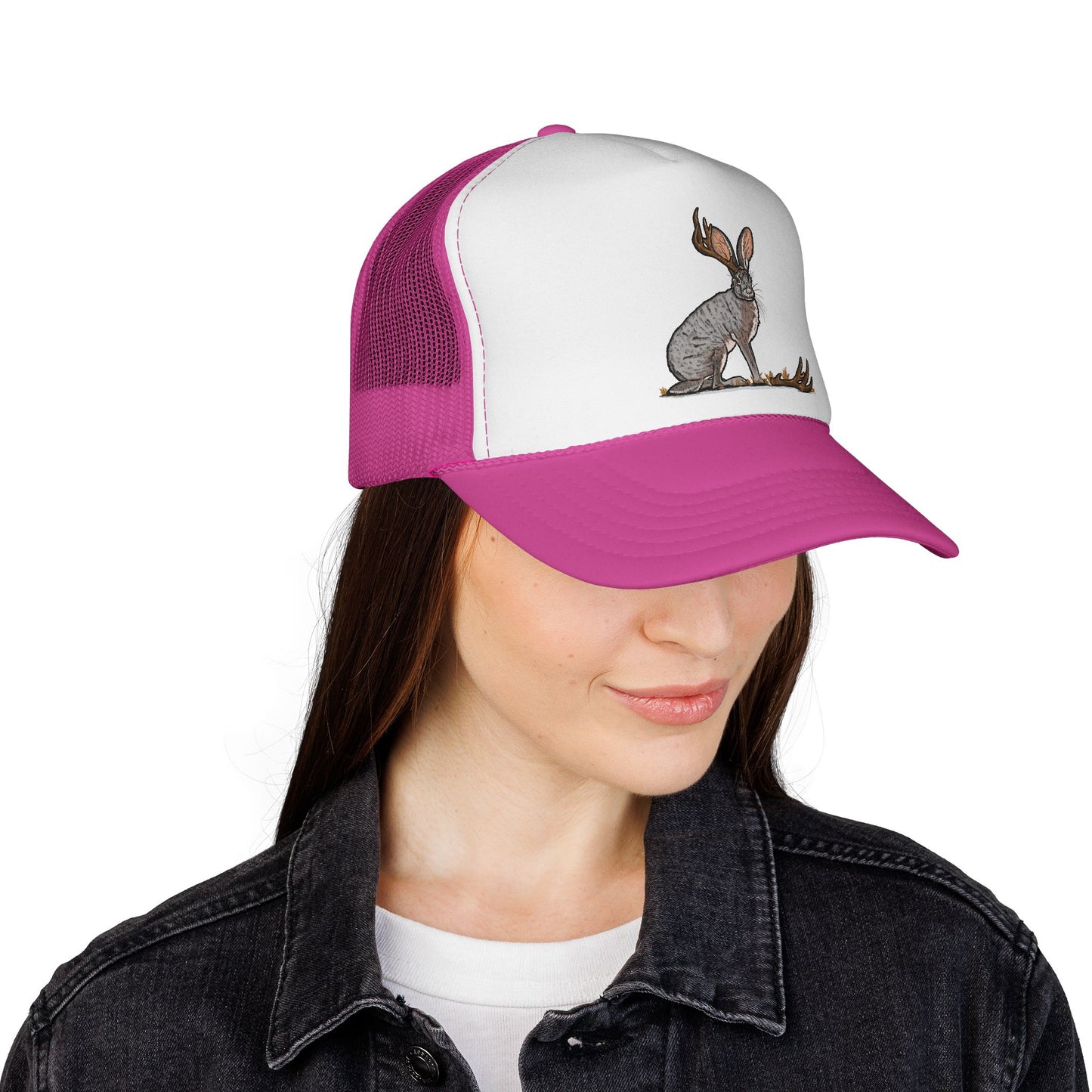 Lucky Shed Hat | Jackalope Shed Antler Illustration Mesh Hat
