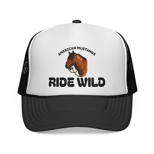 "Ride Wild" Trucker Cap — American Mustang Horse Hat