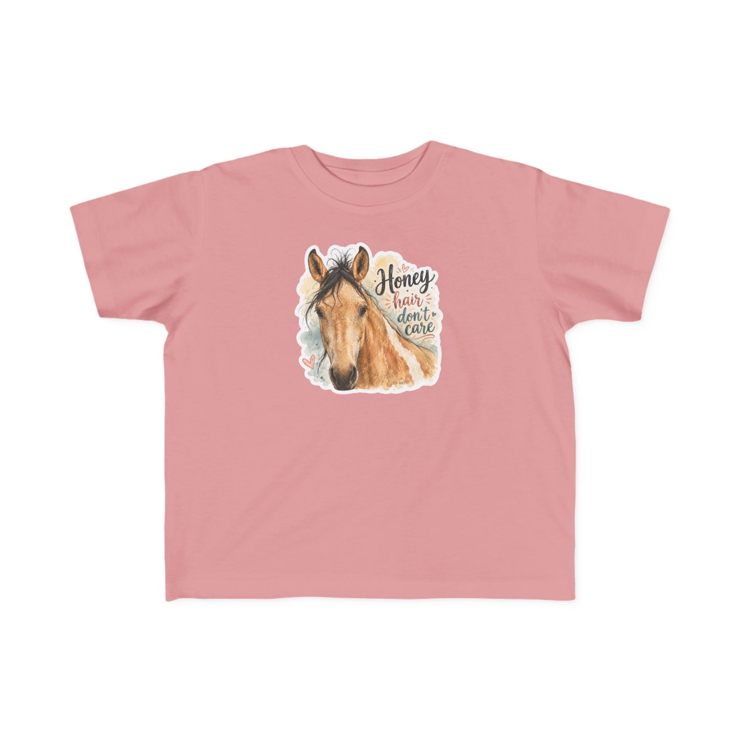 "Honey Hair Don't Care" Toddler Horse Tee