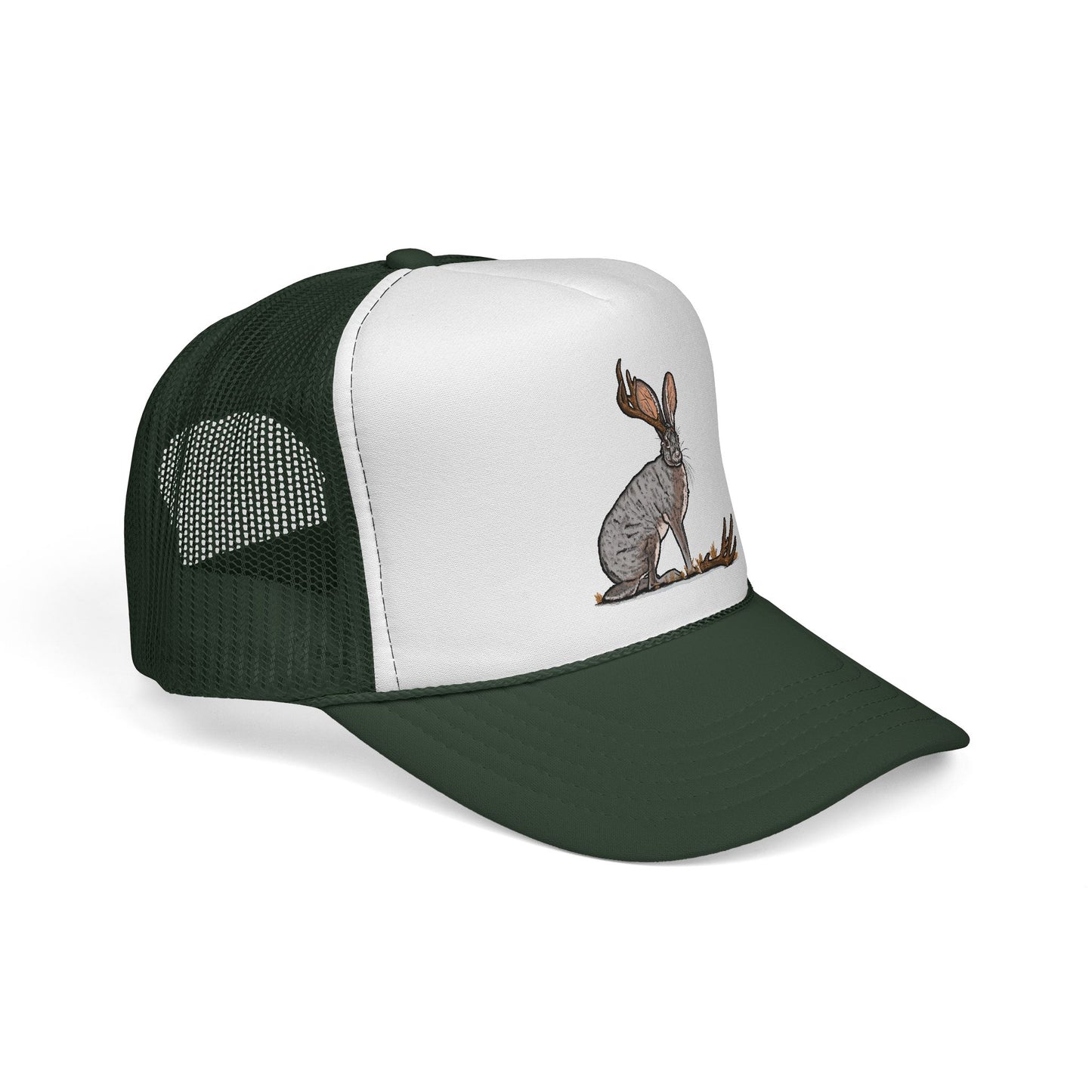 Lucky Shed Hat | Jackalope Shed Antler Illustration Mesh Hat