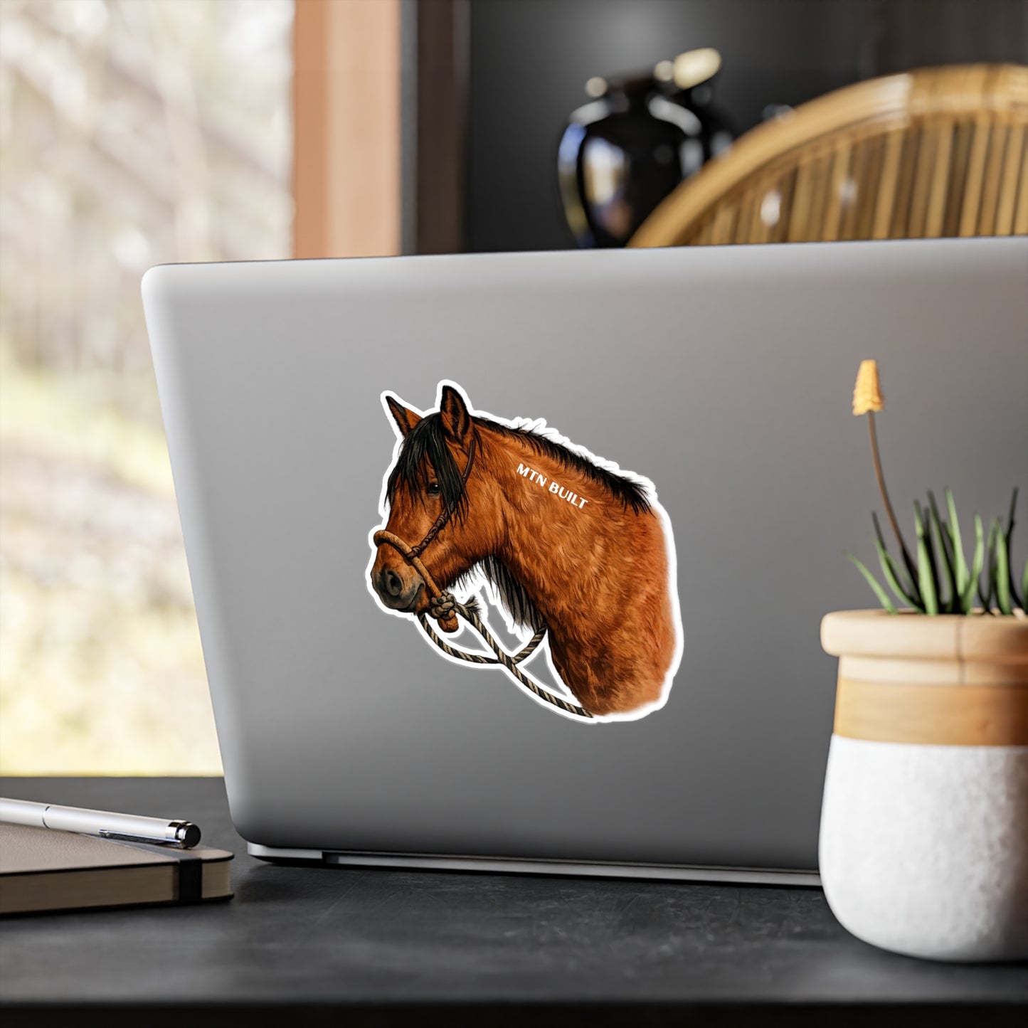 MTN BUILT Mustang Horse Kiss-Cut Vinyl Decal | Horse Sticker