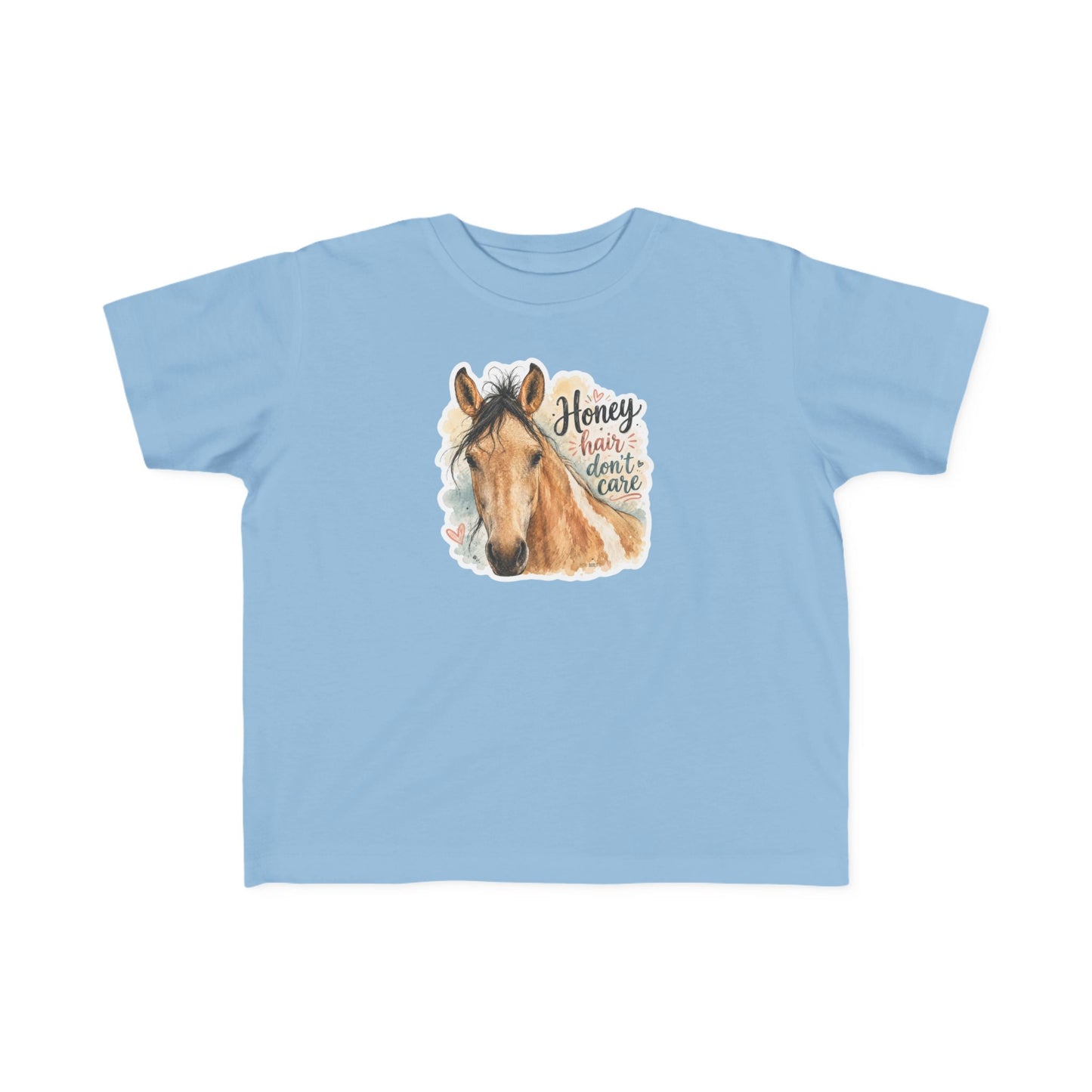 "Honey Hair Don't Care" Toddler Horse Tee