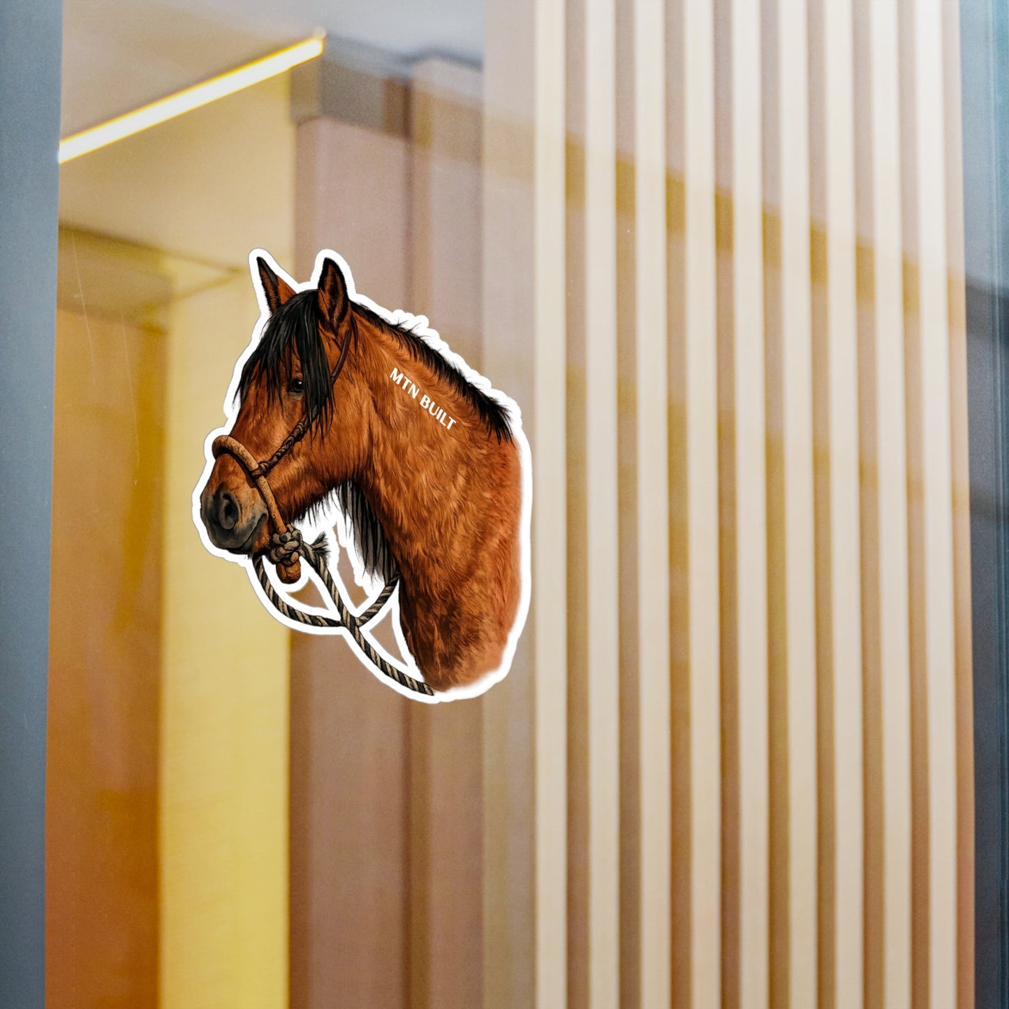 MTN BUILT Mustang Horse Kiss-Cut Vinyl Decal | Horse Sticker