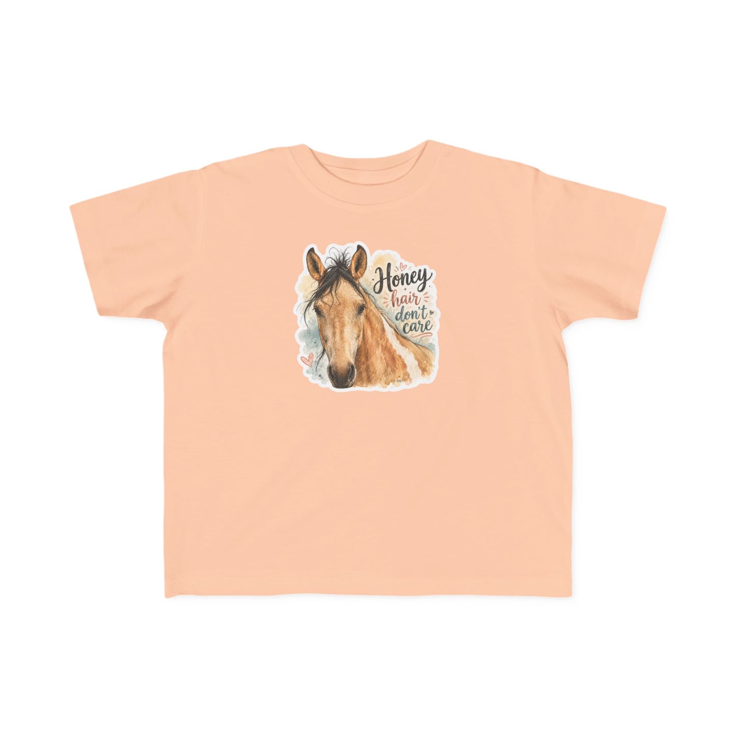 "Honey Hair Don't Care" Toddler Horse Tee