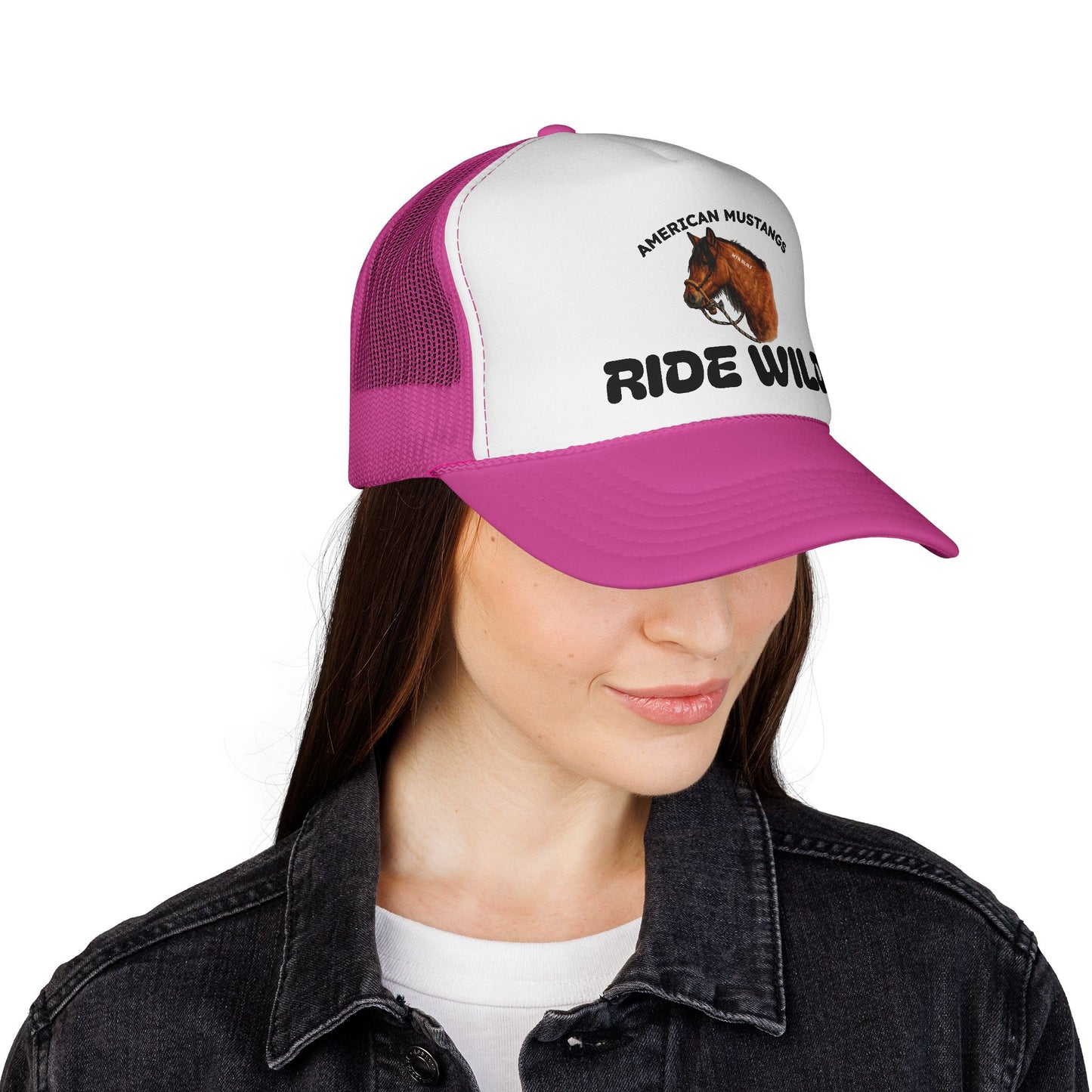 "Ride Wild" Trucker Cap — American Mustang Horse Hat
