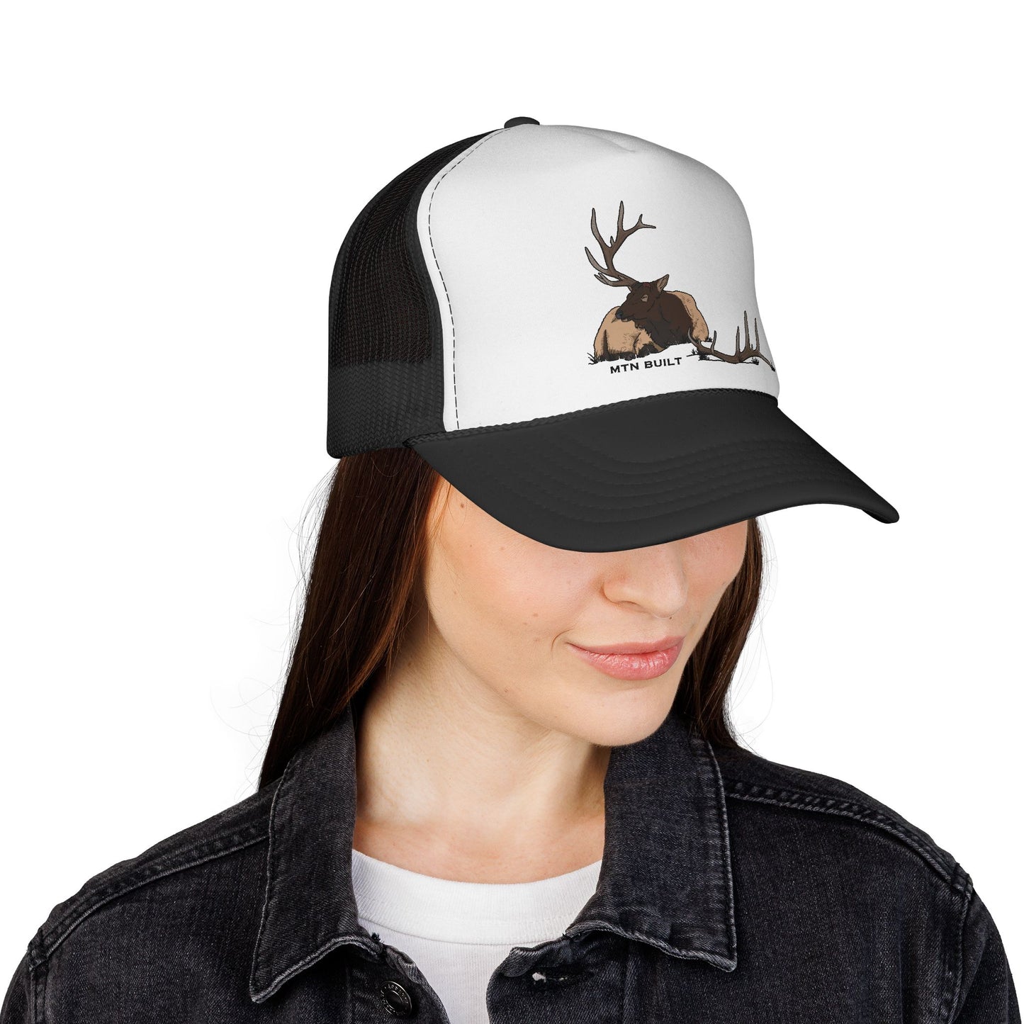 "The Dream" Elk Shed Antler Sketch Trucker Cap | Wildlife Hunting Hat