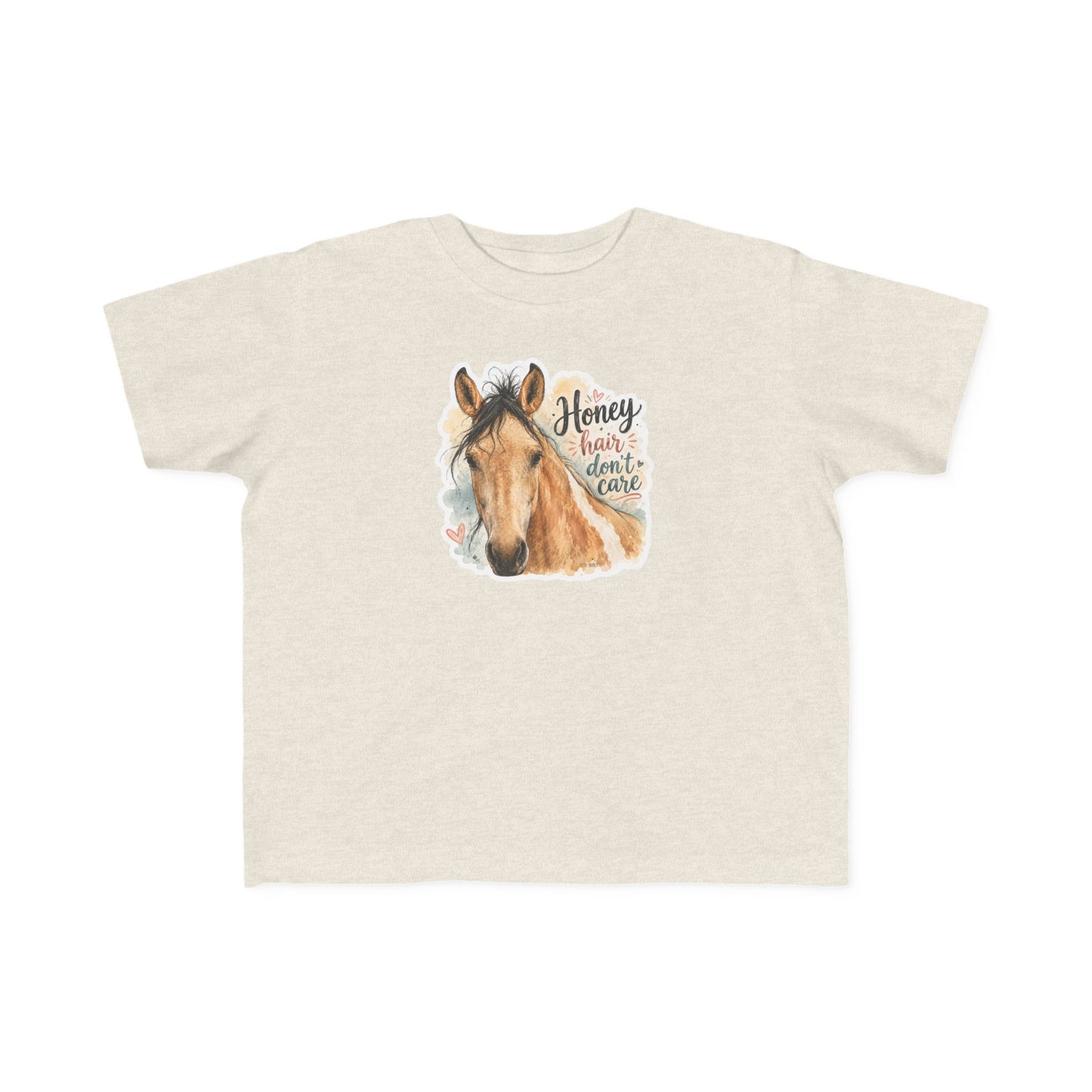 "Honey Hair Don't Care" Toddler Horse Tee