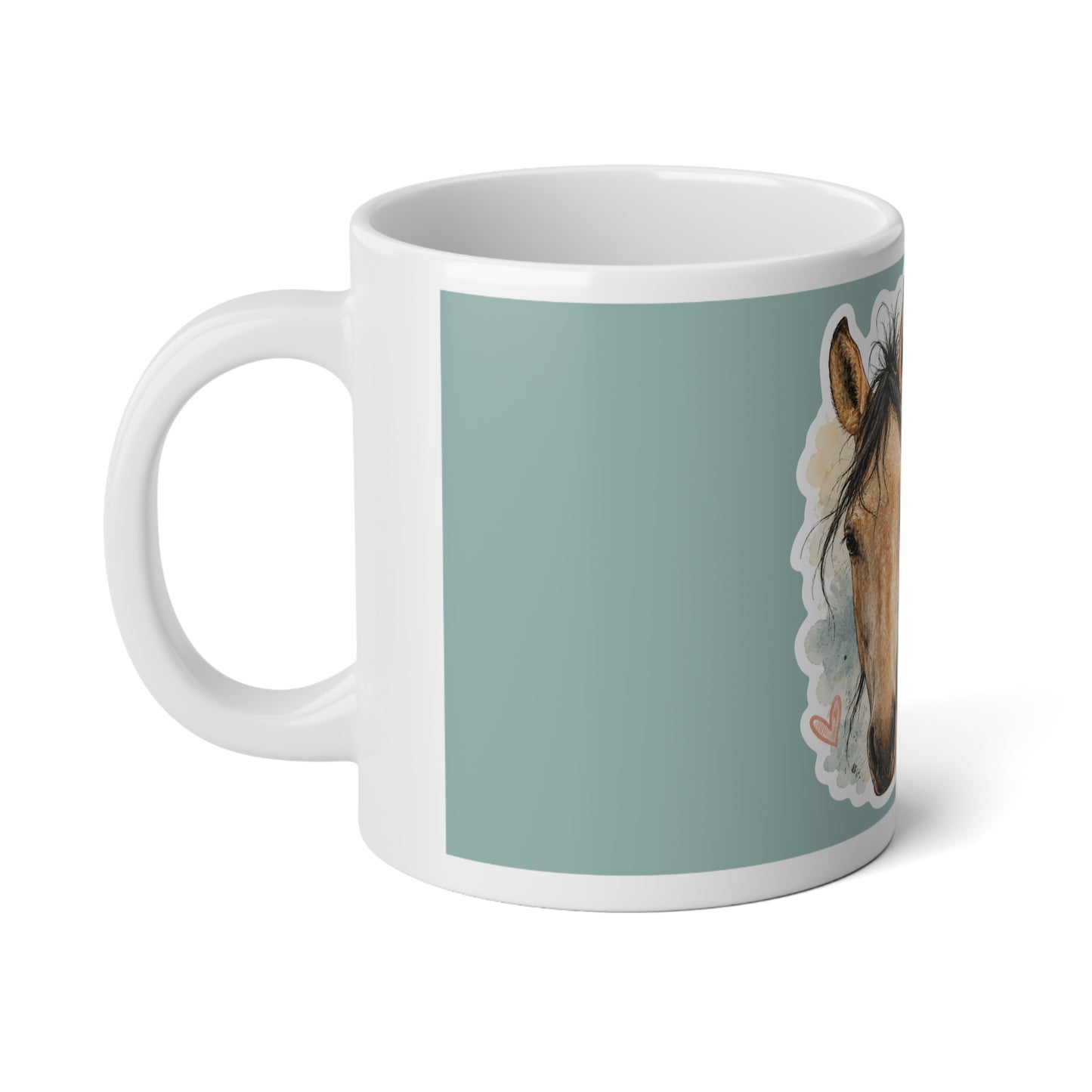 Horse Jumbo Mug 20oz – "Honey Hair Don’t Care" Rustic Pony Coffee Cup